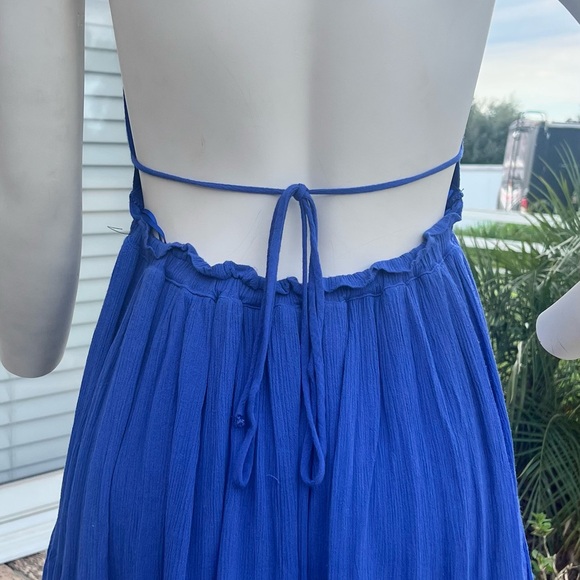 Lovely Day Cobalt Blue Halter Dress - Picture 5 of 5